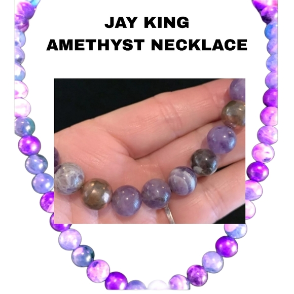 🎀Clearance🎀 JAY KING Heavy Copper AMETHYST 925 NECKLACE ESTATE PIECE 👀 - Picture 2 of 9